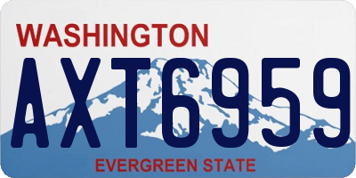 WA license plate AXT6959