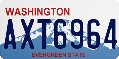 WA license plate AXT6964