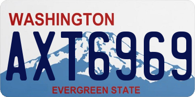 WA license plate AXT6969