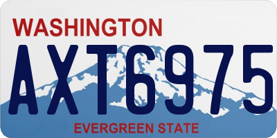 WA license plate AXT6975