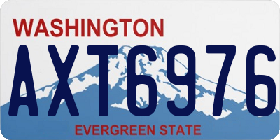 WA license plate AXT6976