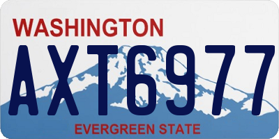 WA license plate AXT6977