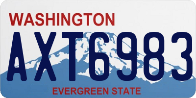 WA license plate AXT6983
