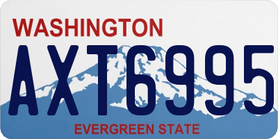 WA license plate AXT6995