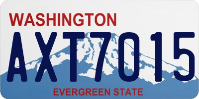 WA license plate AXT7015
