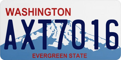 WA license plate AXT7016