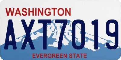 WA license plate AXT7019