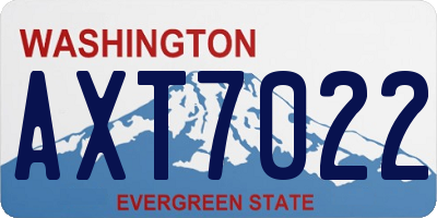 WA license plate AXT7022