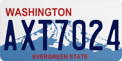 WA license plate AXT7024