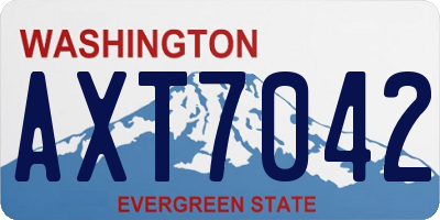 WA license plate AXT7042
