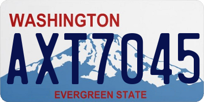 WA license plate AXT7045