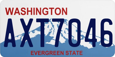 WA license plate AXT7046