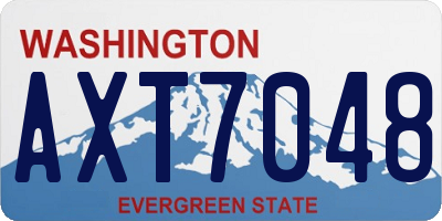 WA license plate AXT7048