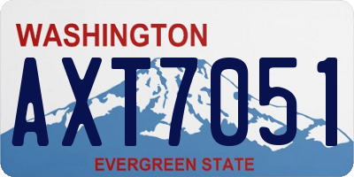 WA license plate AXT7051