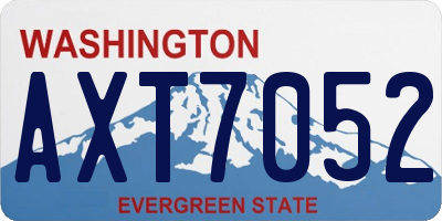 WA license plate AXT7052