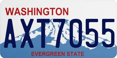WA license plate AXT7055
