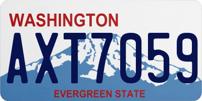 WA license plate AXT7059
