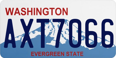 WA license plate AXT7066