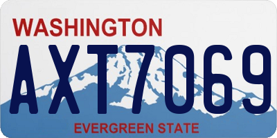 WA license plate AXT7069