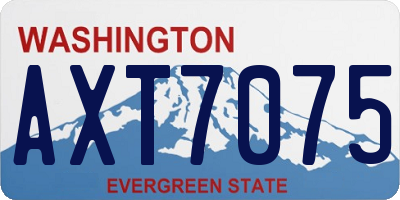 WA license plate AXT7075