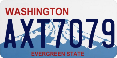 WA license plate AXT7079