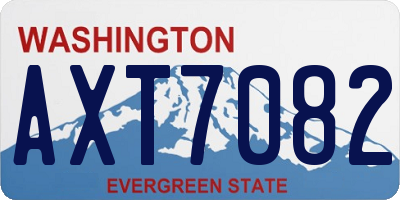 WA license plate AXT7082