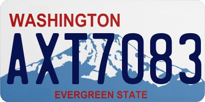 WA license plate AXT7083