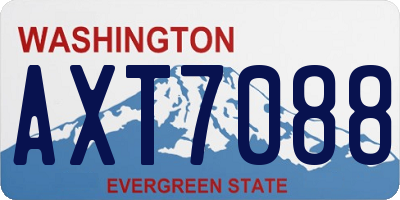 WA license plate AXT7088