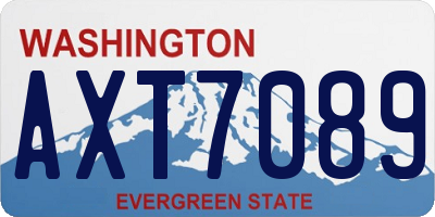 WA license plate AXT7089