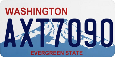 WA license plate AXT7090