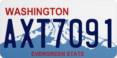 WA license plate AXT7091