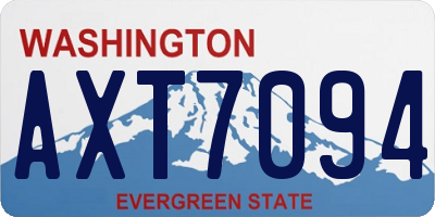 WA license plate AXT7094