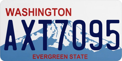 WA license plate AXT7095