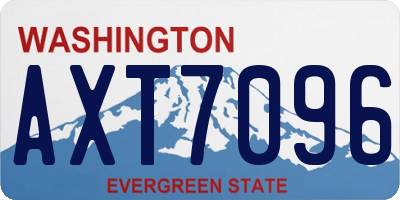 WA license plate AXT7096