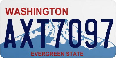 WA license plate AXT7097