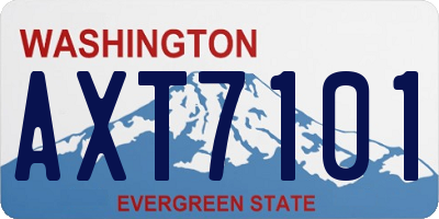 WA license plate AXT7101