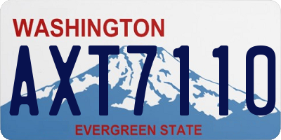 WA license plate AXT7110