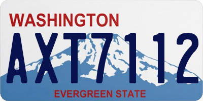 WA license plate AXT7112