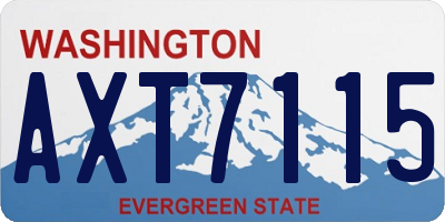 WA license plate AXT7115