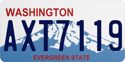 WA license plate AXT7119