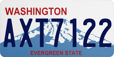 WA license plate AXT7122