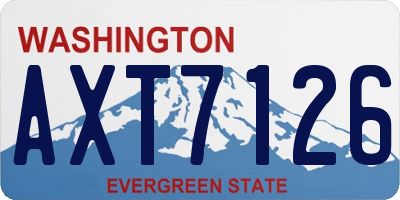 WA license plate AXT7126