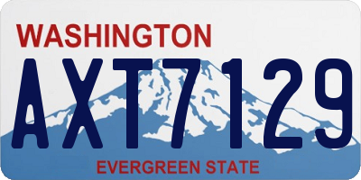 WA license plate AXT7129