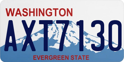 WA license plate AXT7130