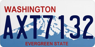 WA license plate AXT7132