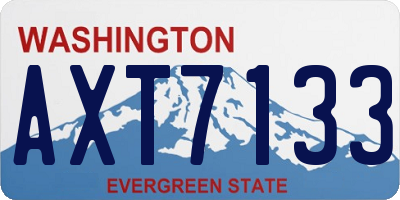 WA license plate AXT7133
