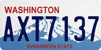 WA license plate AXT7137