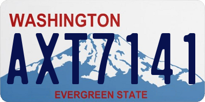 WA license plate AXT7141