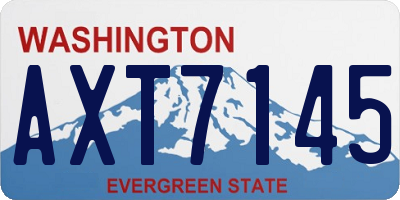 WA license plate AXT7145
