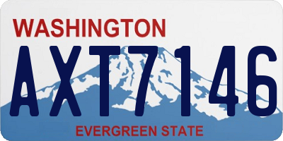 WA license plate AXT7146